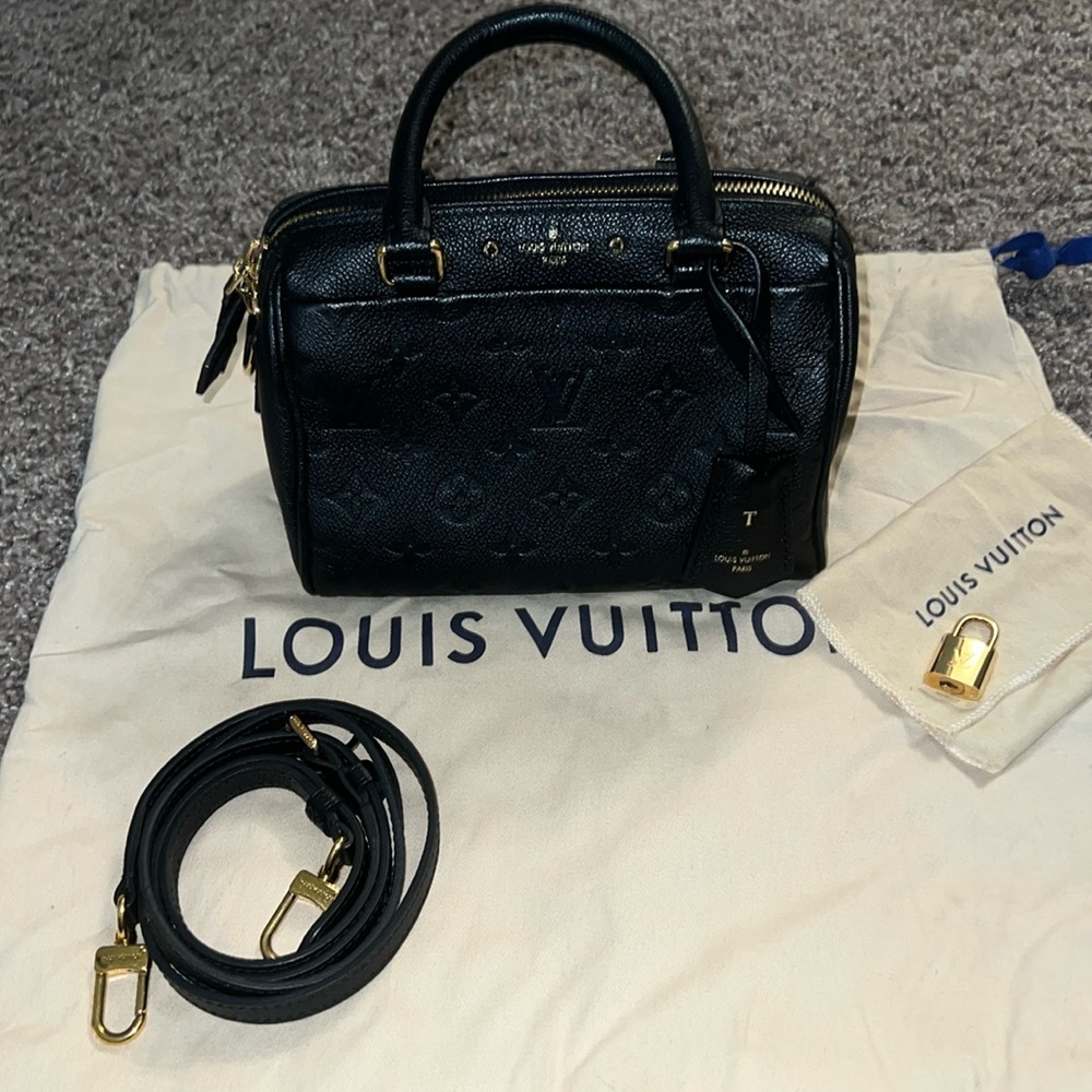 Louis Vuitton Speedy 20 Empreinte leather black